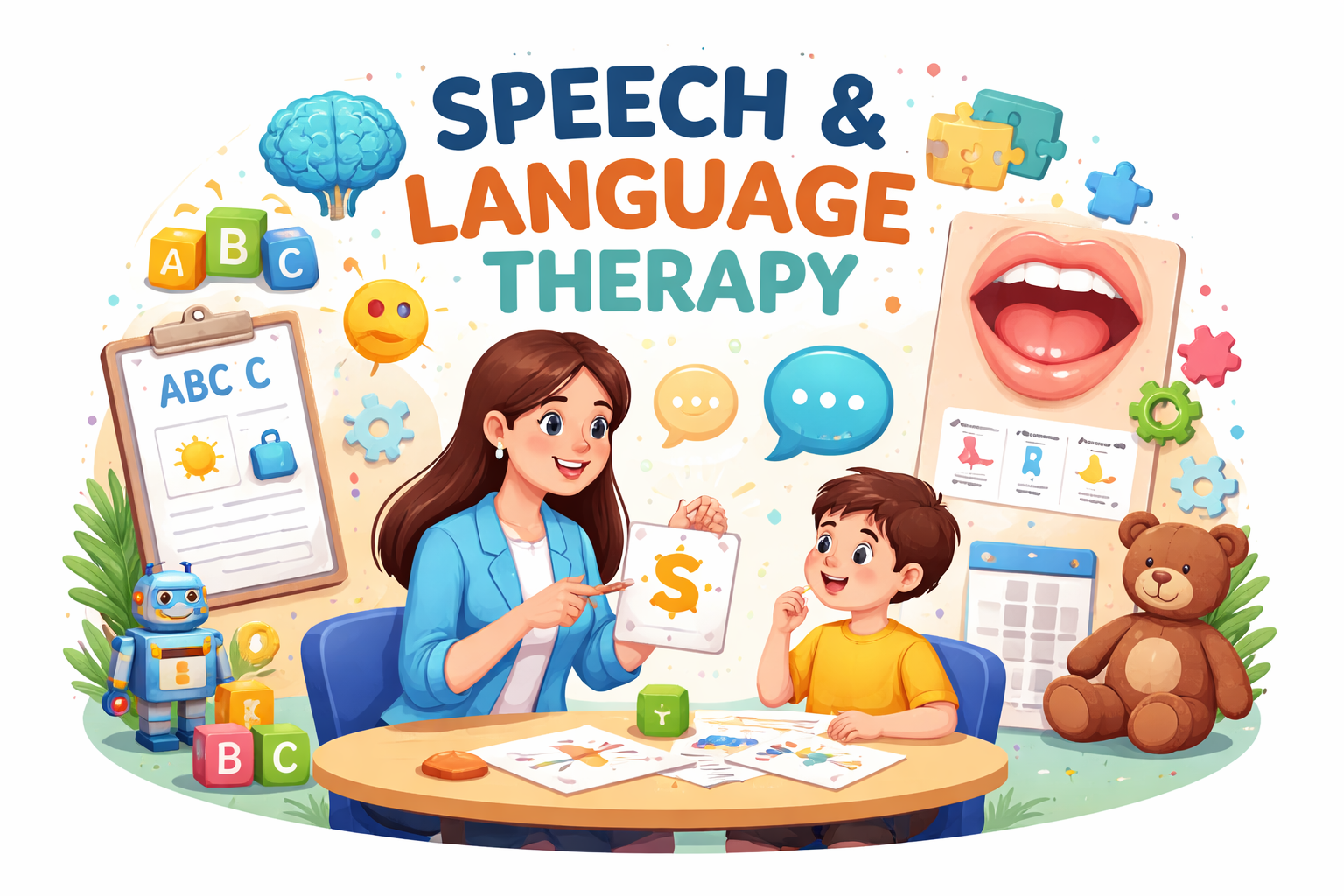 speech therapy session in action